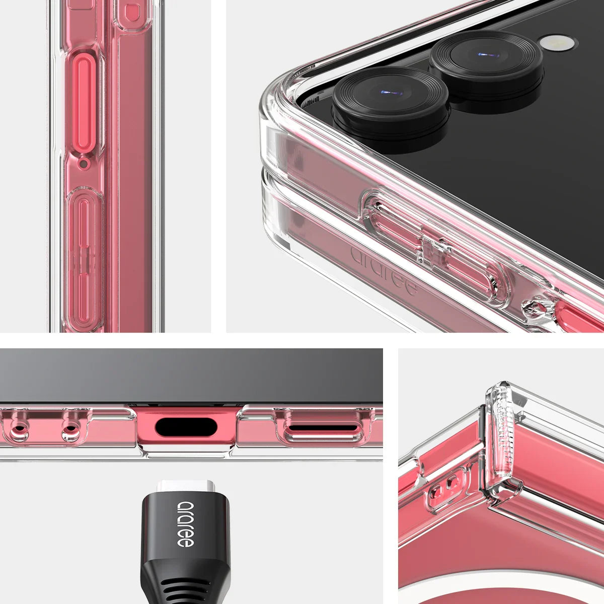 Samsung Z Flip7 Araree Duple 360 Magsafe Case - Clear Samsung Z Flip7 Araree Duple 360 Magsafe Case - Clear